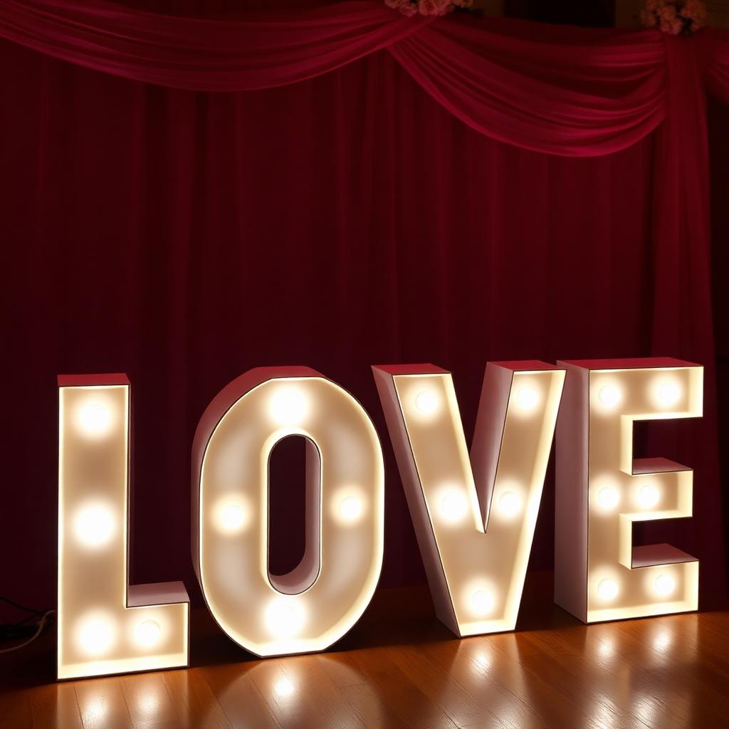 Letreiro LOVE Iluminado